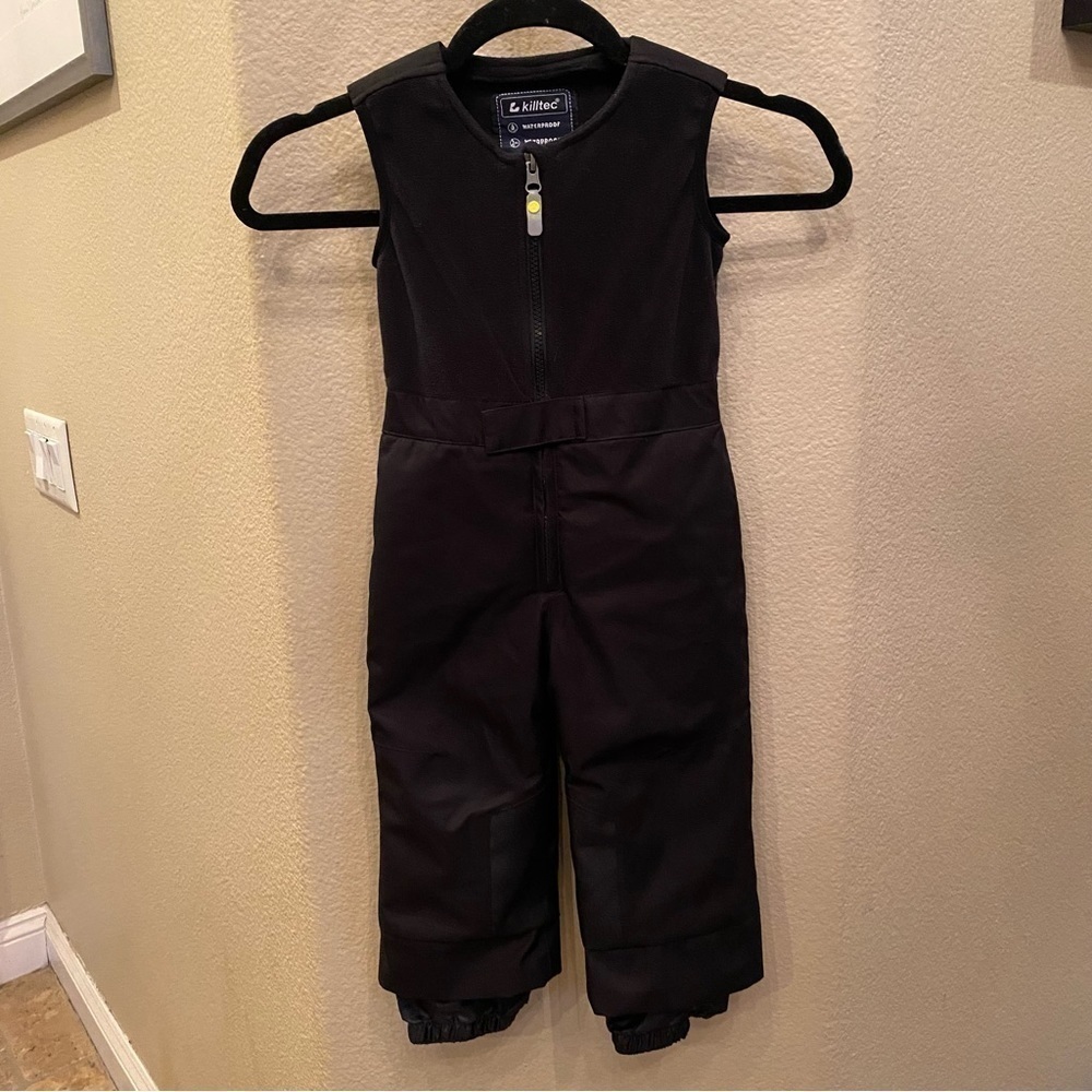KILLTEC Kids Black Waterproof Windproof Snow Ski Bib Pants Size 1/2-Unisex